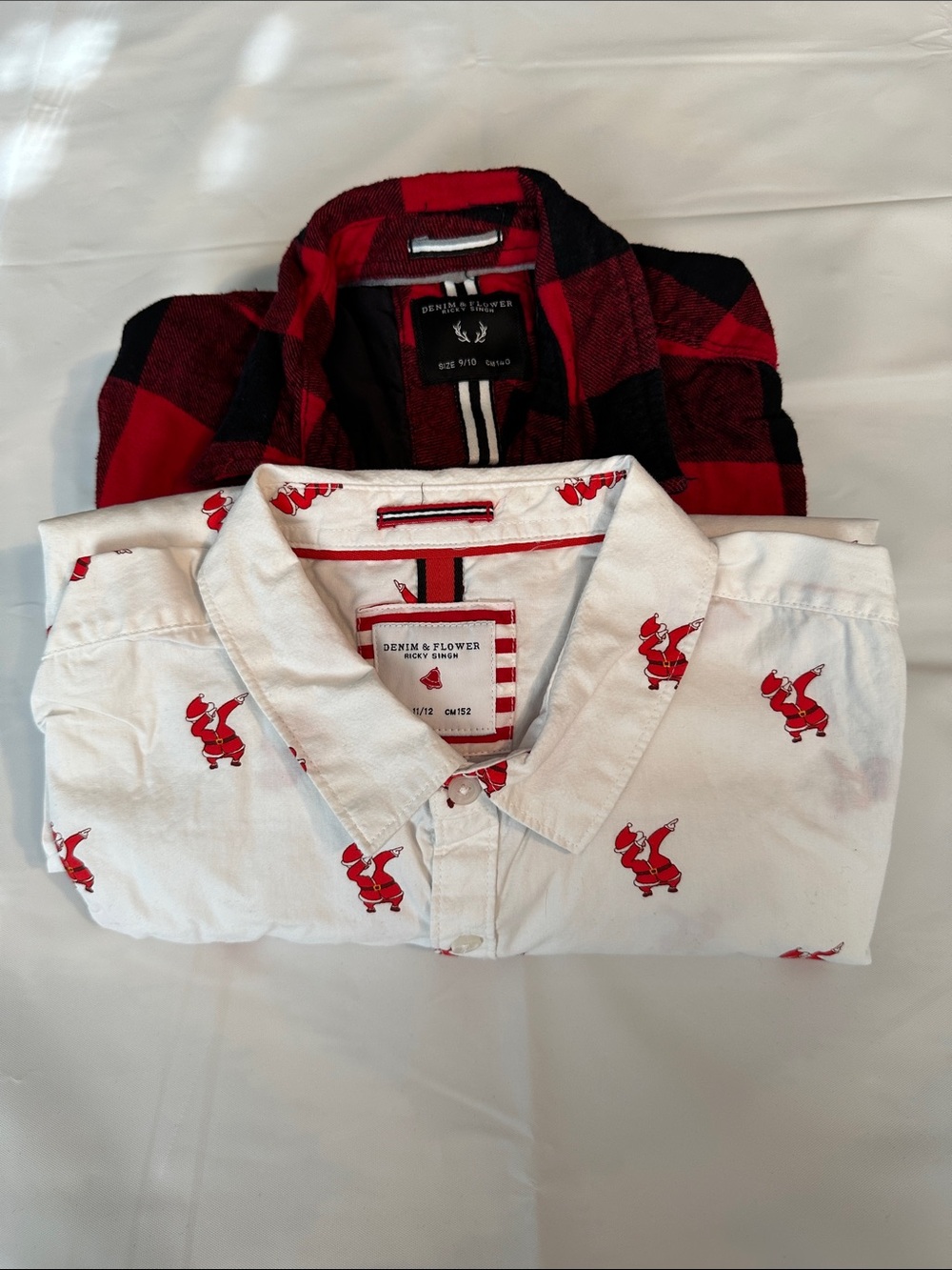 Boys Clothes Bundle-Button-Down shirts Christmas size 9-10  & 11-12